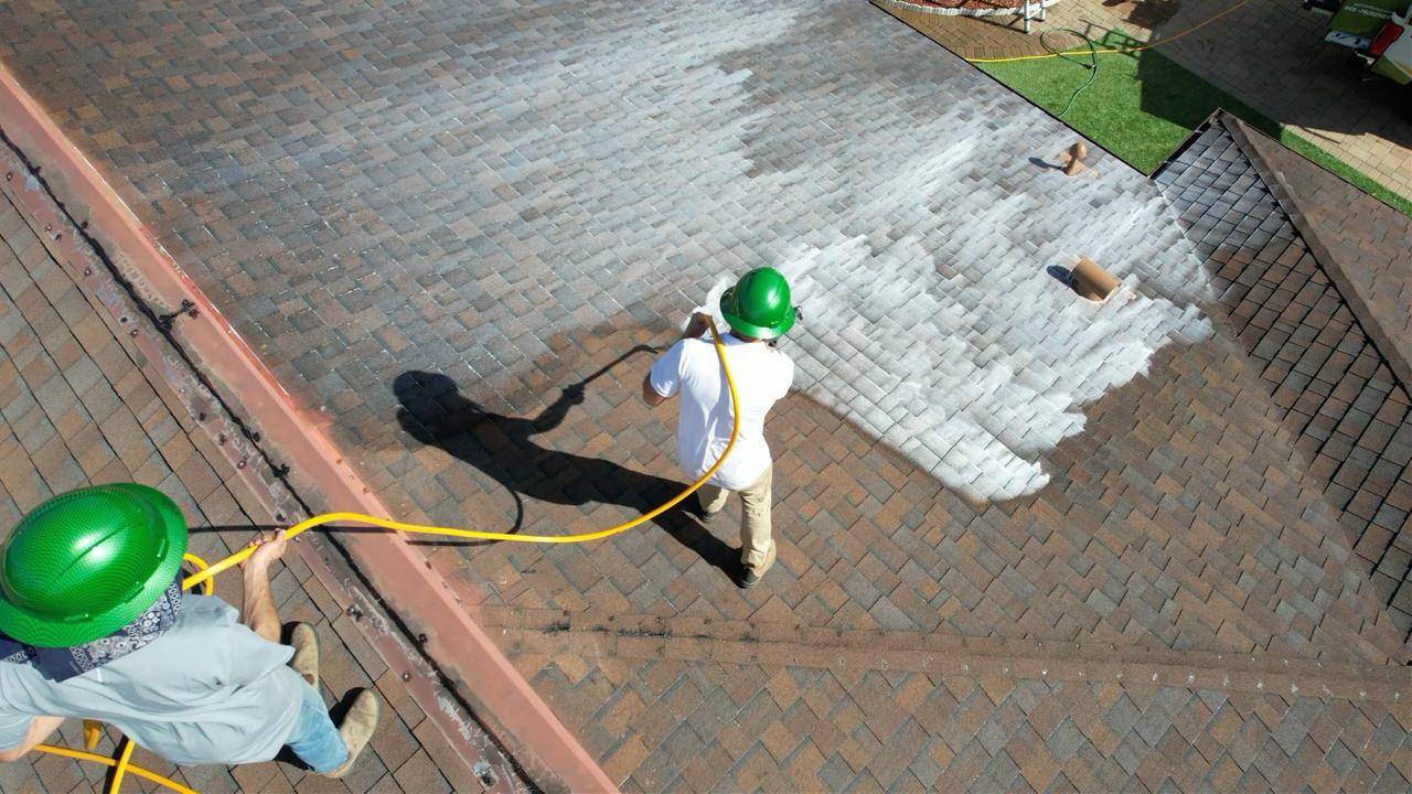 Roof Maxx treatment in progress — Ojai