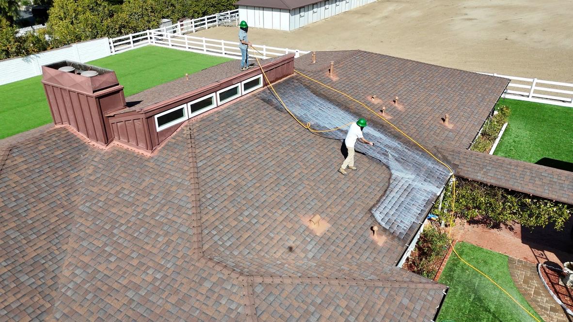 Roof Maxx treatment in progress — Mission Hills