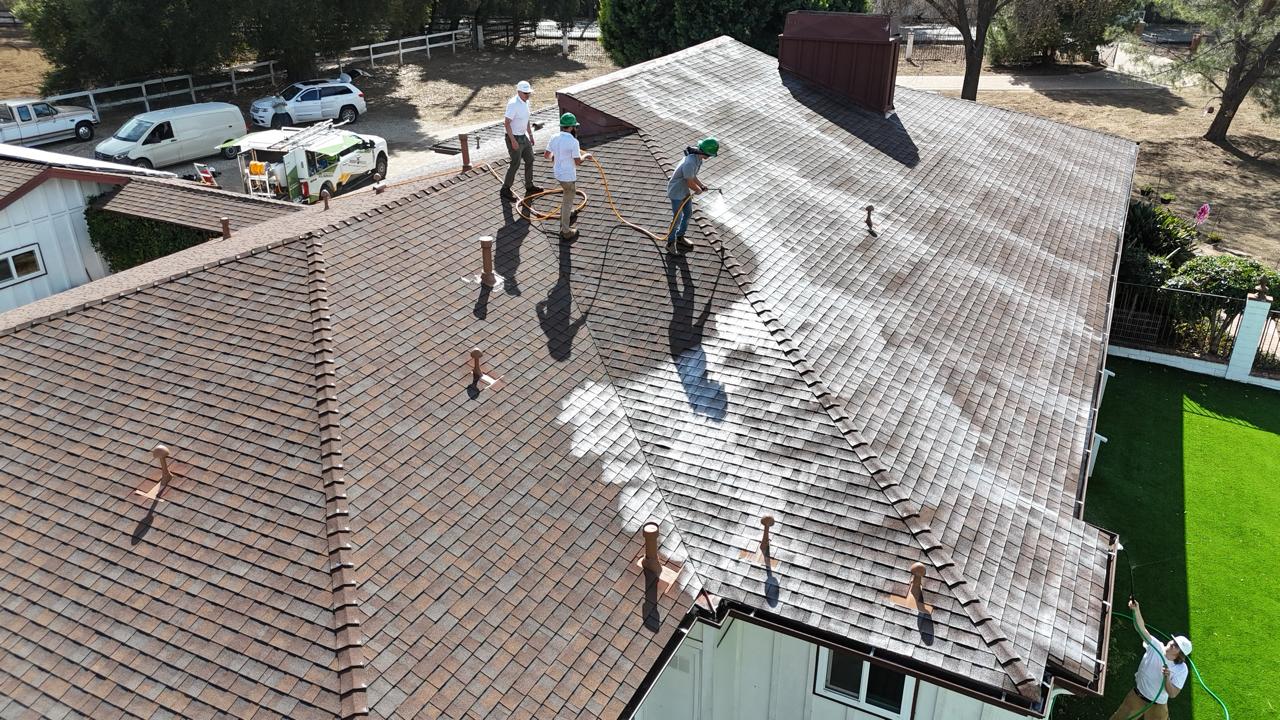 Roof Maxx treatment in progress — Oxnard